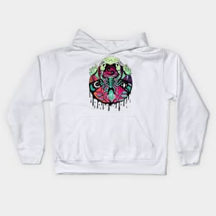 Red Blue Blend Mystic Cancer Zodiac Kids Hoodie